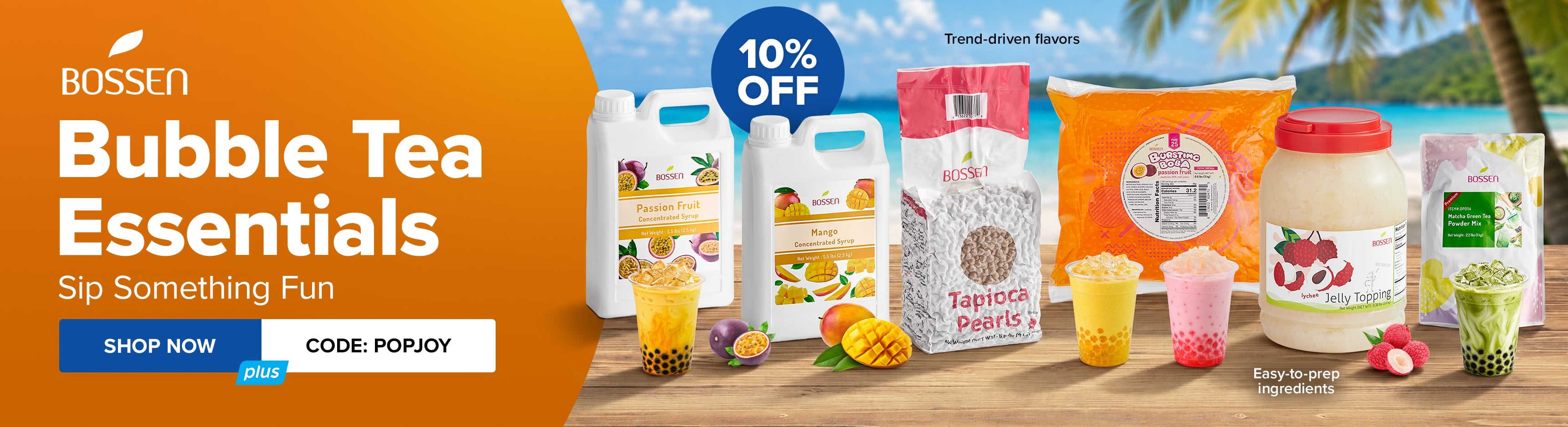 Save 10% This Week on Bossen Bubble Tea Essentials; Use Code: POPJOY