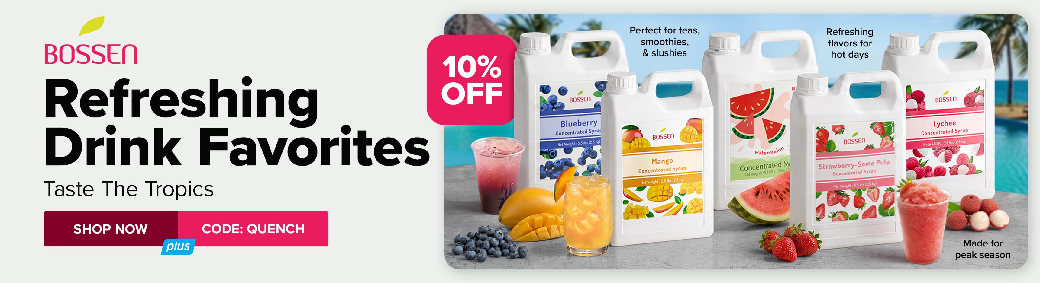 Save 10% on Refreshing Drink Favorites from Bossen