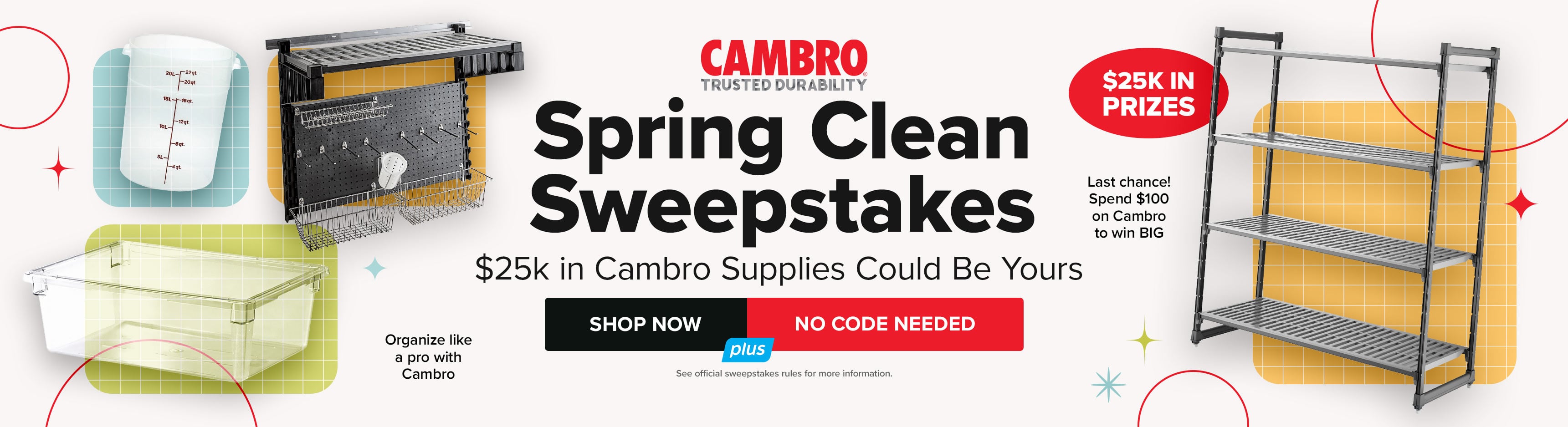 Cambro Spring Clean Sweepstakes - $25K in Cambro Supplies Could Be Yours