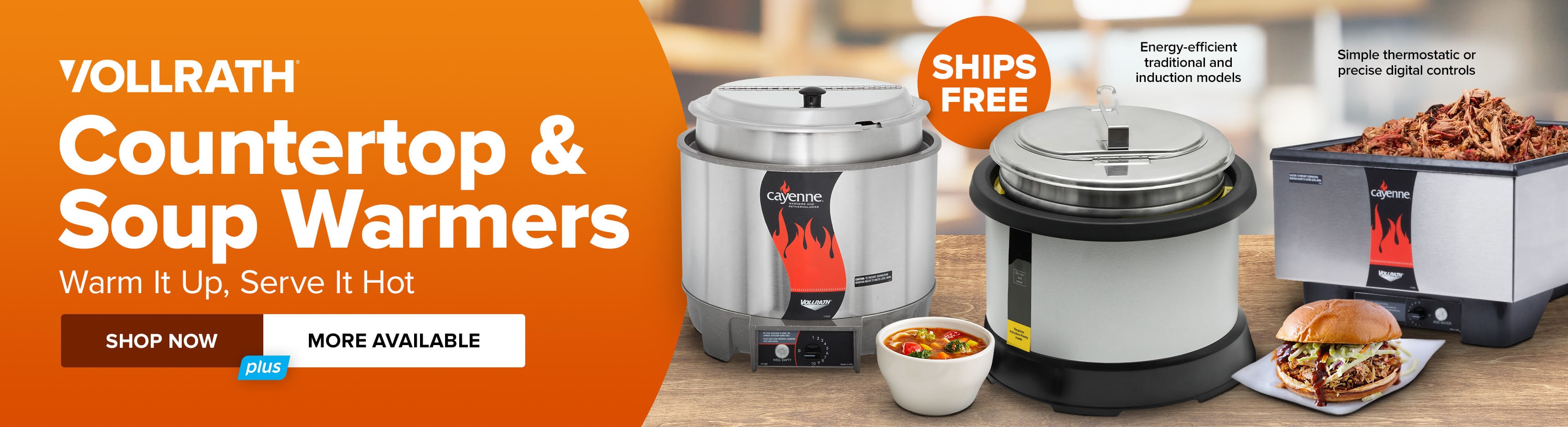 Free Shipping on Vollrath Countertop & Soup Warmers