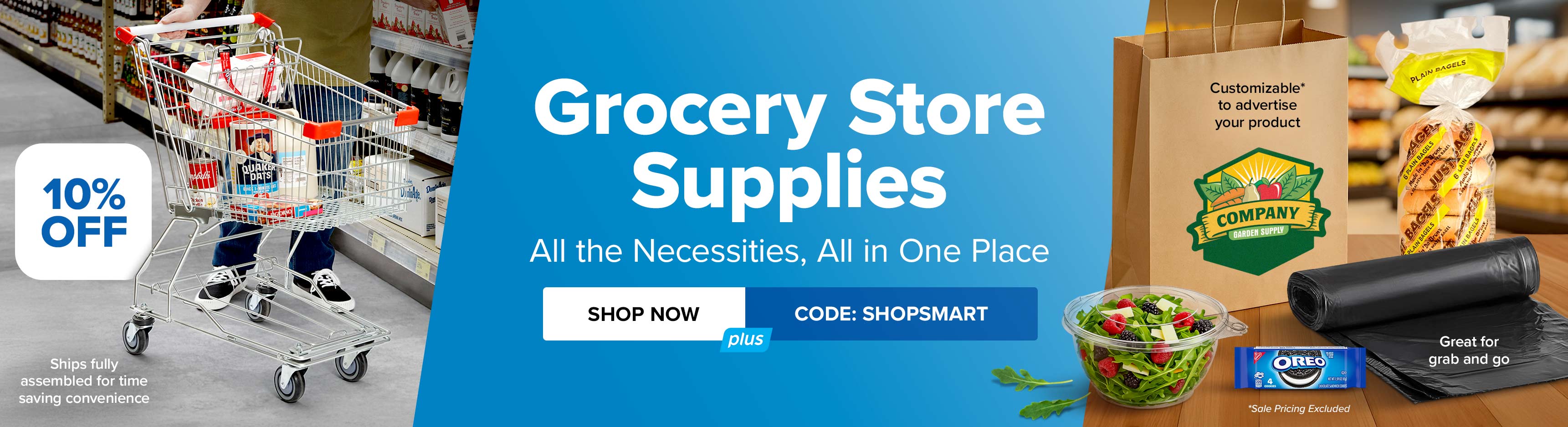 Shop Grocery Store Supplies for All The Necessities, All in One Place; Use Code: SHOPSMART