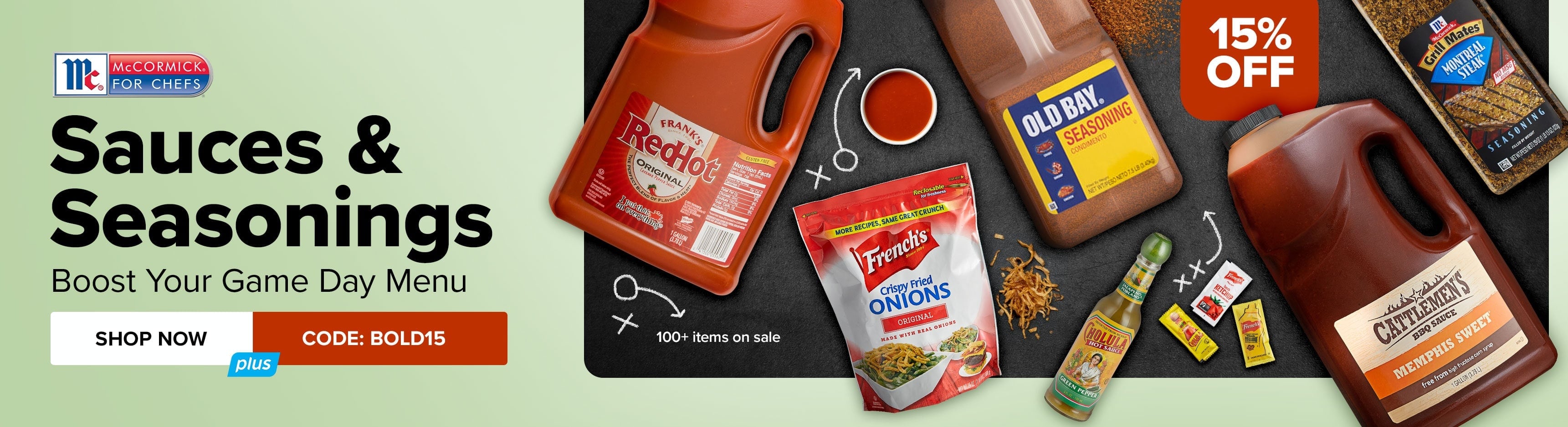Save 15% on McCormick Game Day Sauces and Seasonings Essentials