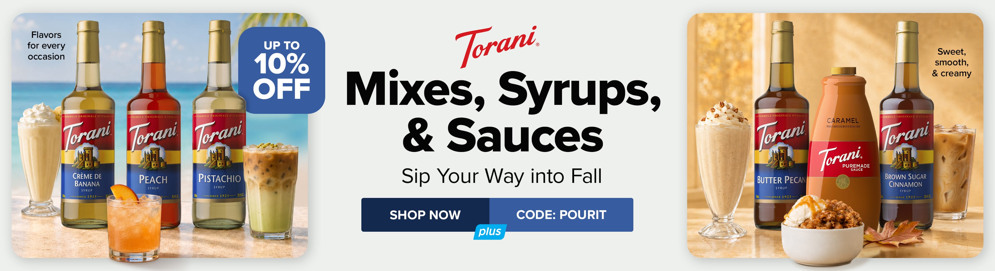 Up to 10% Off Mixes, Syrups, & Sauces from Torani
