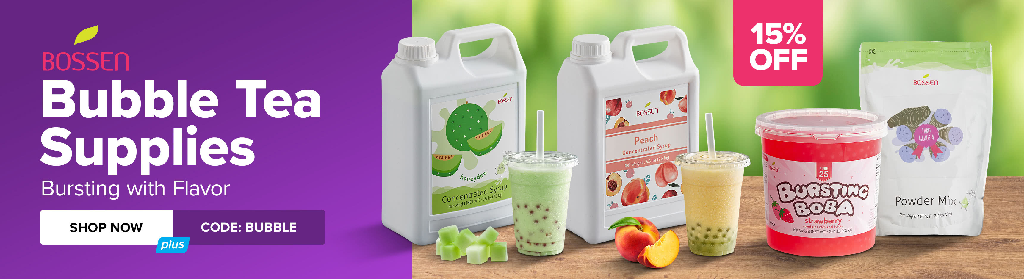 Bossen Bubble Tea Supplies - Bursting with Flavor. Shop and Save 15% on Hundreds of Eligible Items with Code BUBBLE.