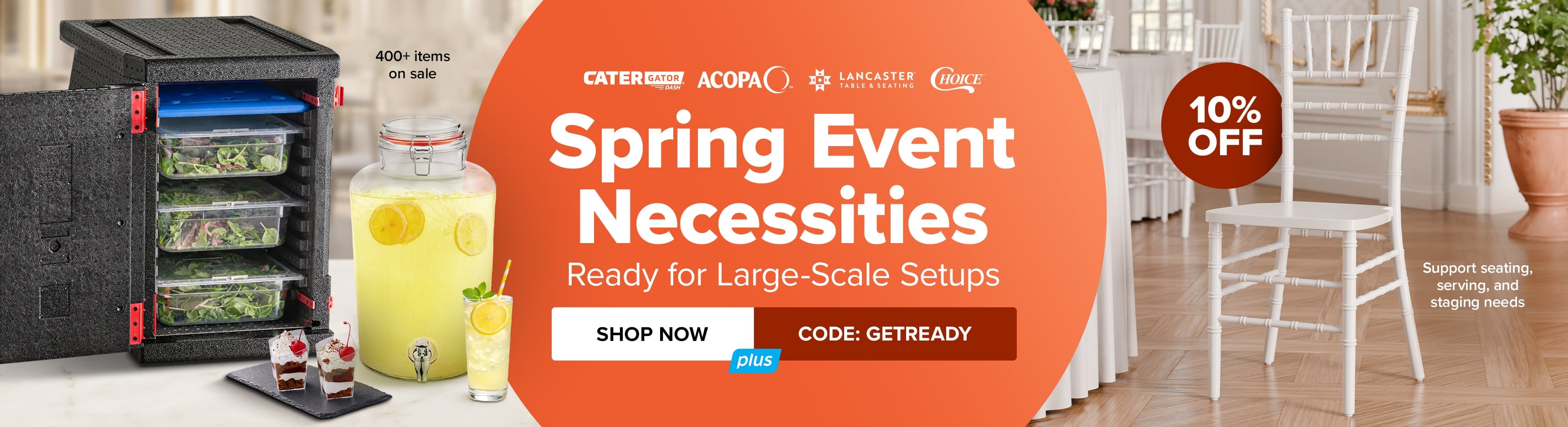 10% off Spring Event Necessities - Ready for Large-Scale Setups