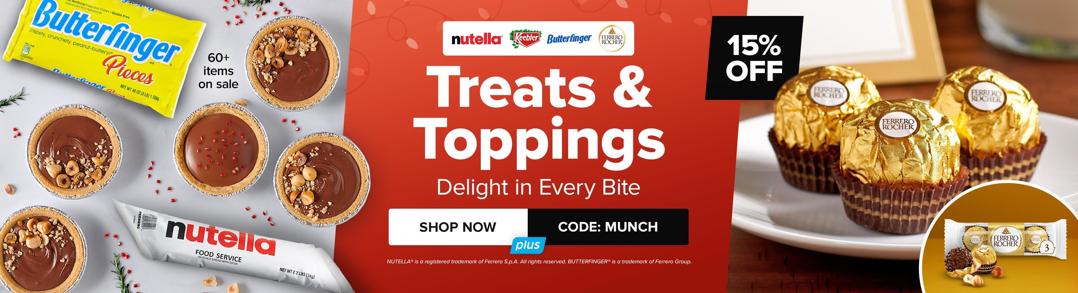 Save 15% this Week on Ferrero Treats & Toppings; Use Code: MUNCH