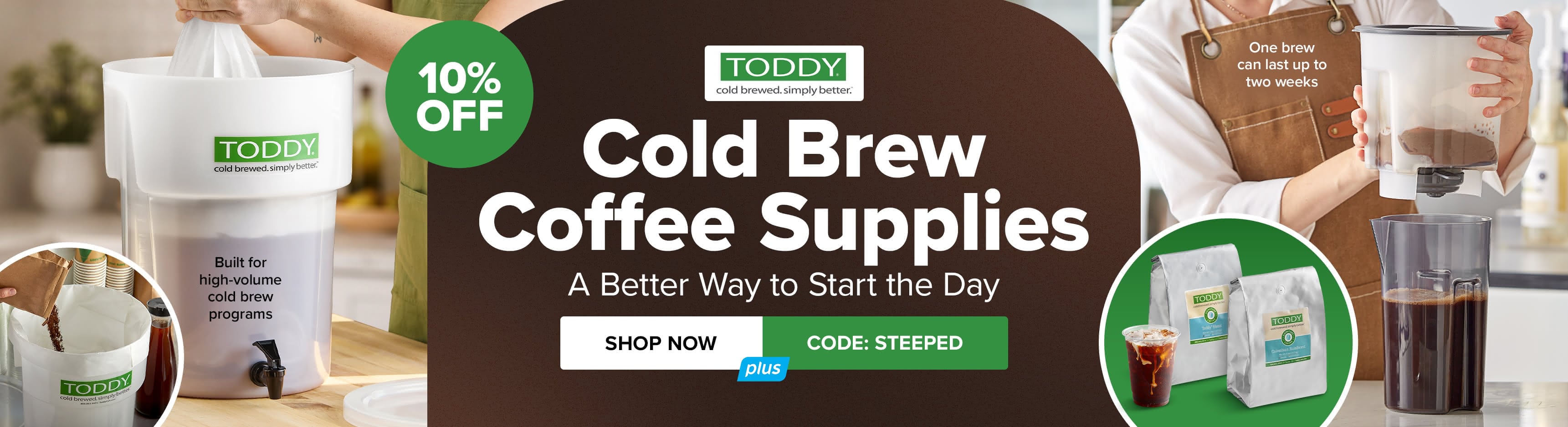 Cold Brew Coffee Supplies - A Better Way to Start the Day. Shop Now. Use Code: STEEPED and Save 10%