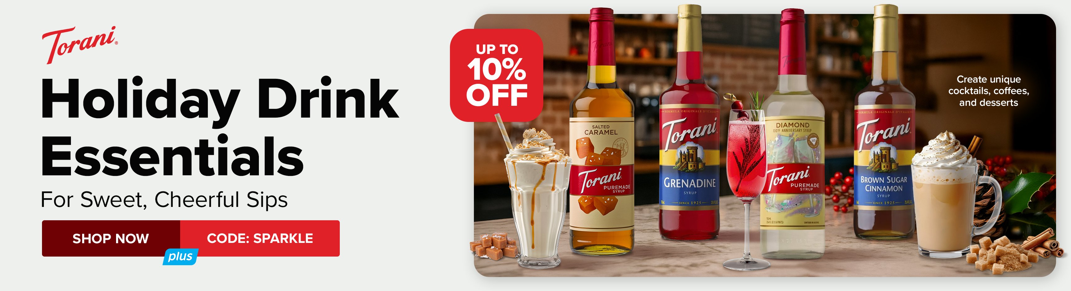 Save up to 10% on Torani Holiday Drink Essentials