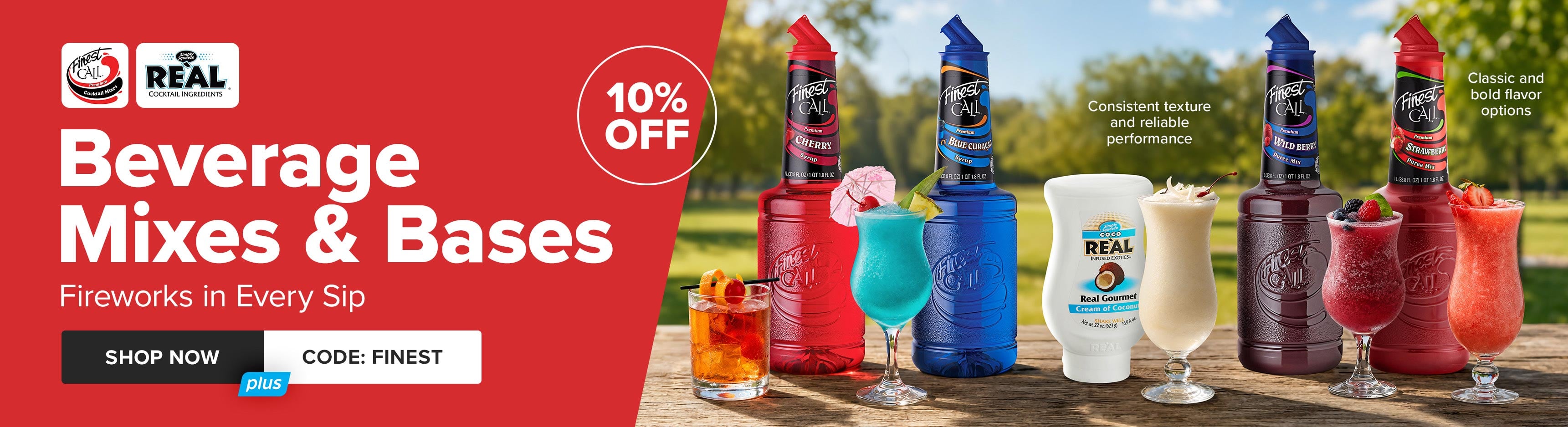 10% off American Beverage Beverage Mixes & Bases, Fireworks in Every Sip, use code: FINEST