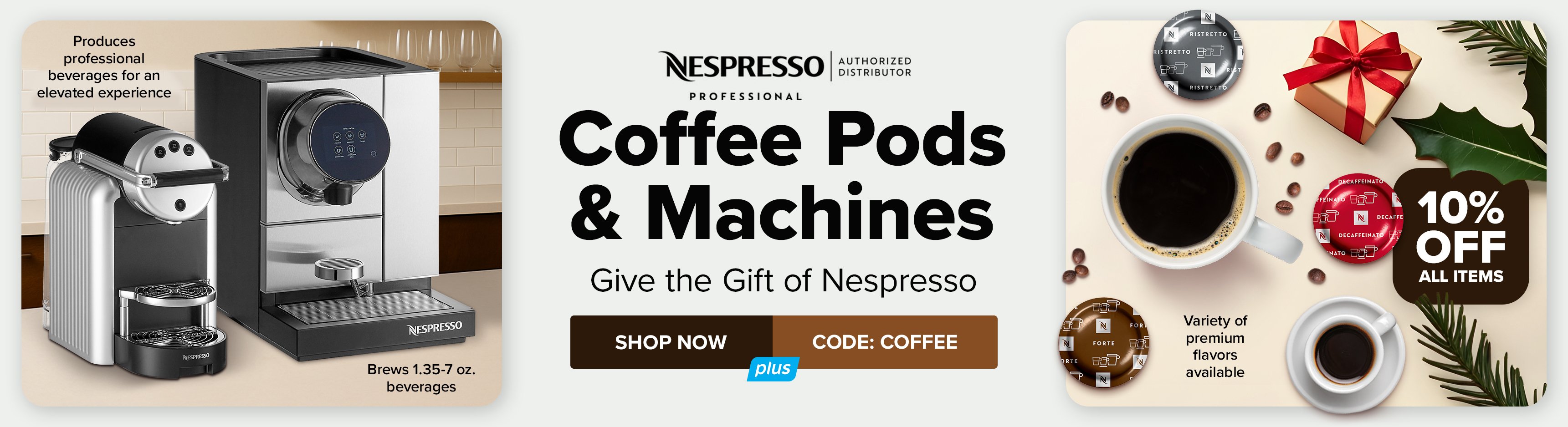 Save 10% on Nespresso Coffee Pods & Espresso Machines