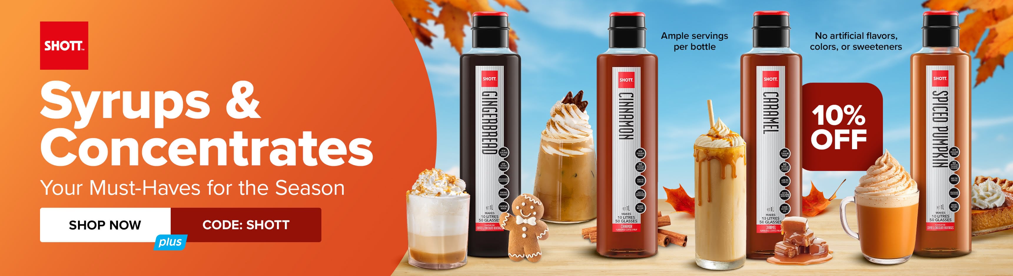 Shott Syrups & Concentrates Your Must-Haves for the Season use code SHOTT for 10% OFF