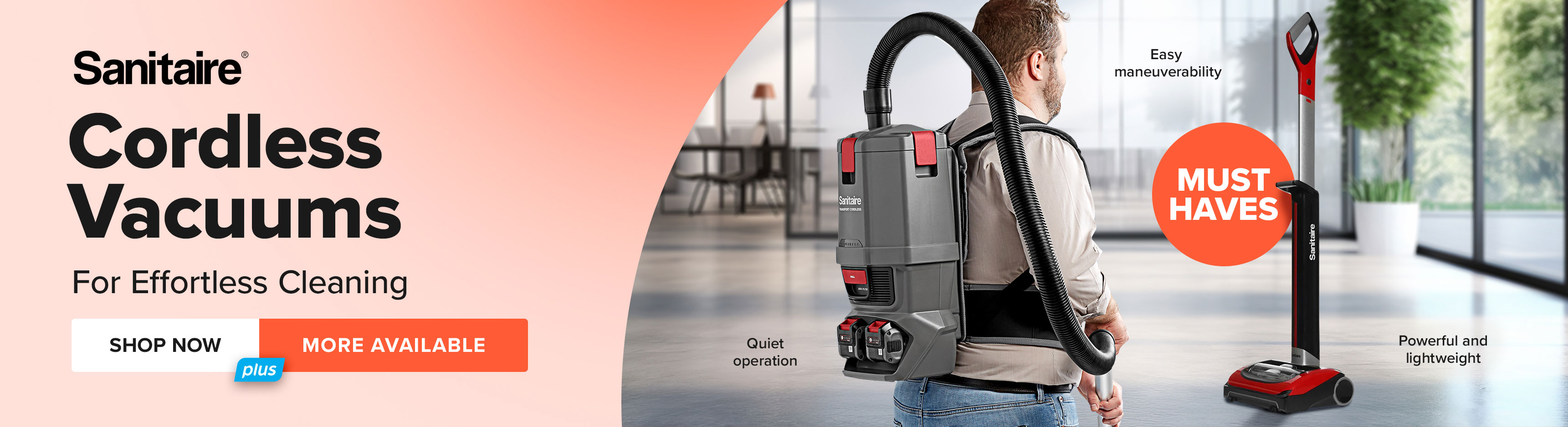 Sanitaire Cordless Vacuums, For Effortless Cleaning, No Code Needed