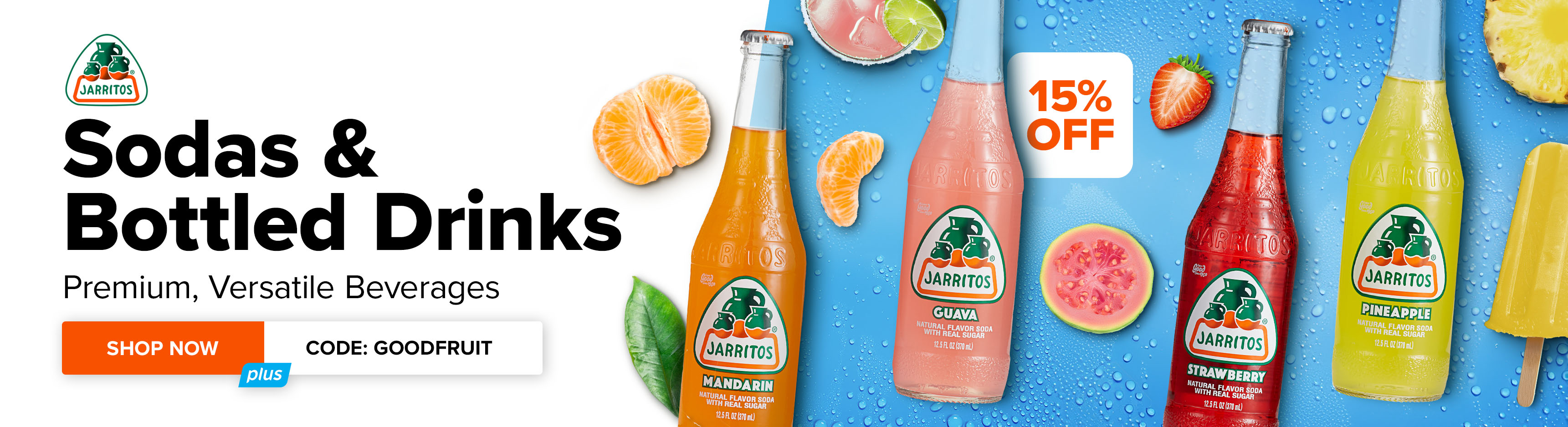 Save 15% on Jarritos sodas and bottled drinks