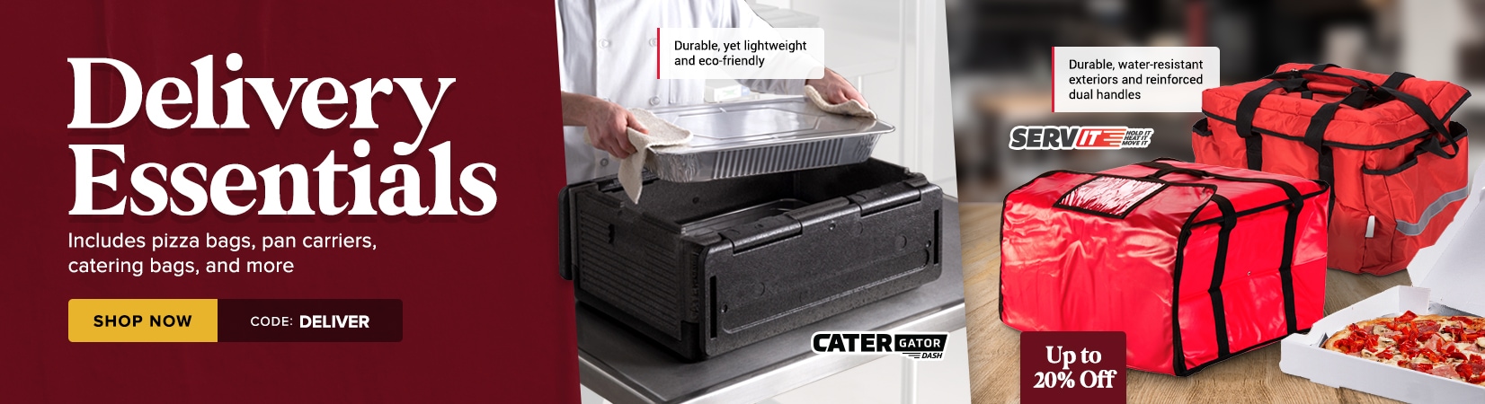 Save up to 20% off on Pizza Bags, Catering Bags, & More