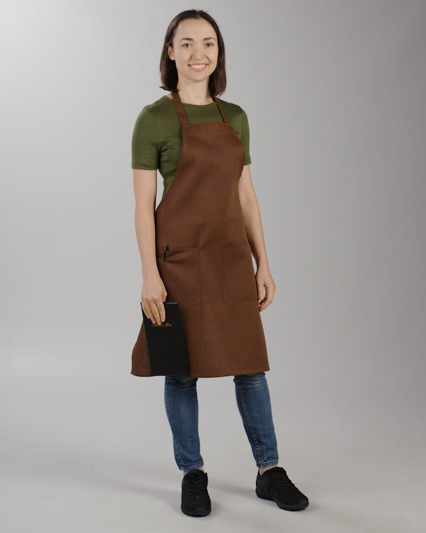 【最終値下げ】papier Apron brown 最終値下げ】papier Apron brown 【公式通販】