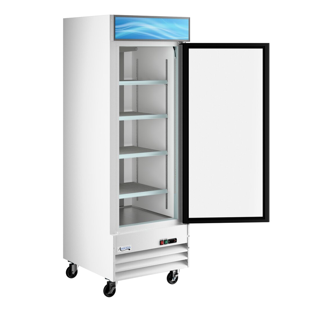 White Customizable Swing Glass Door Merchandiser Refrigerator with LED Lighting White Customizable Swing Glass Door Merchandiser Refrigerator with LED Lighting