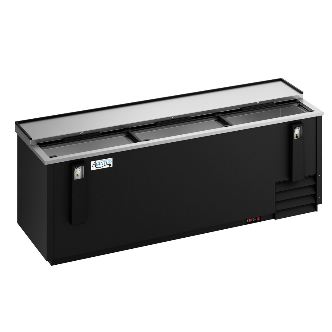 95" Black Horizontal Bottle Cooler