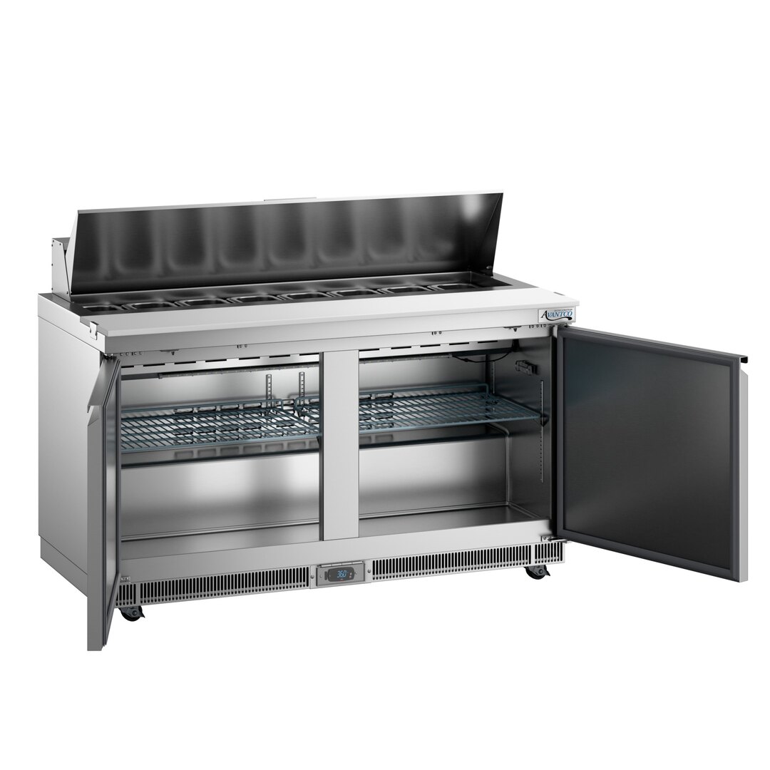 2 Door Front Breathing Cutting Top Refrigerated Sandwich Prep Table 2 Door Front Breathing Cutting Top Refrigerated Sandwich Prep Table