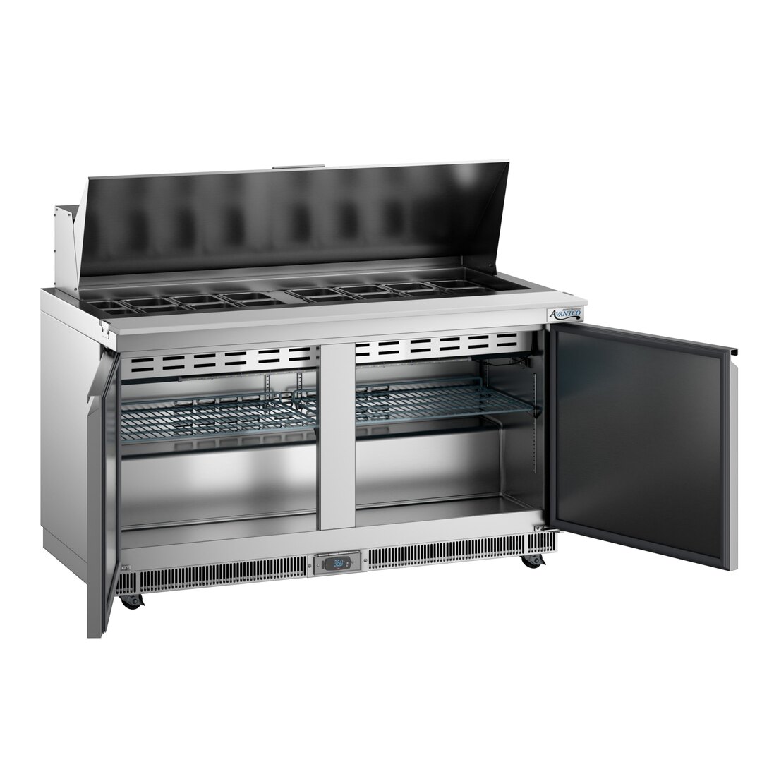 2 Door Front Breathing Mega Top Refrigerated Sandwich Prep Table