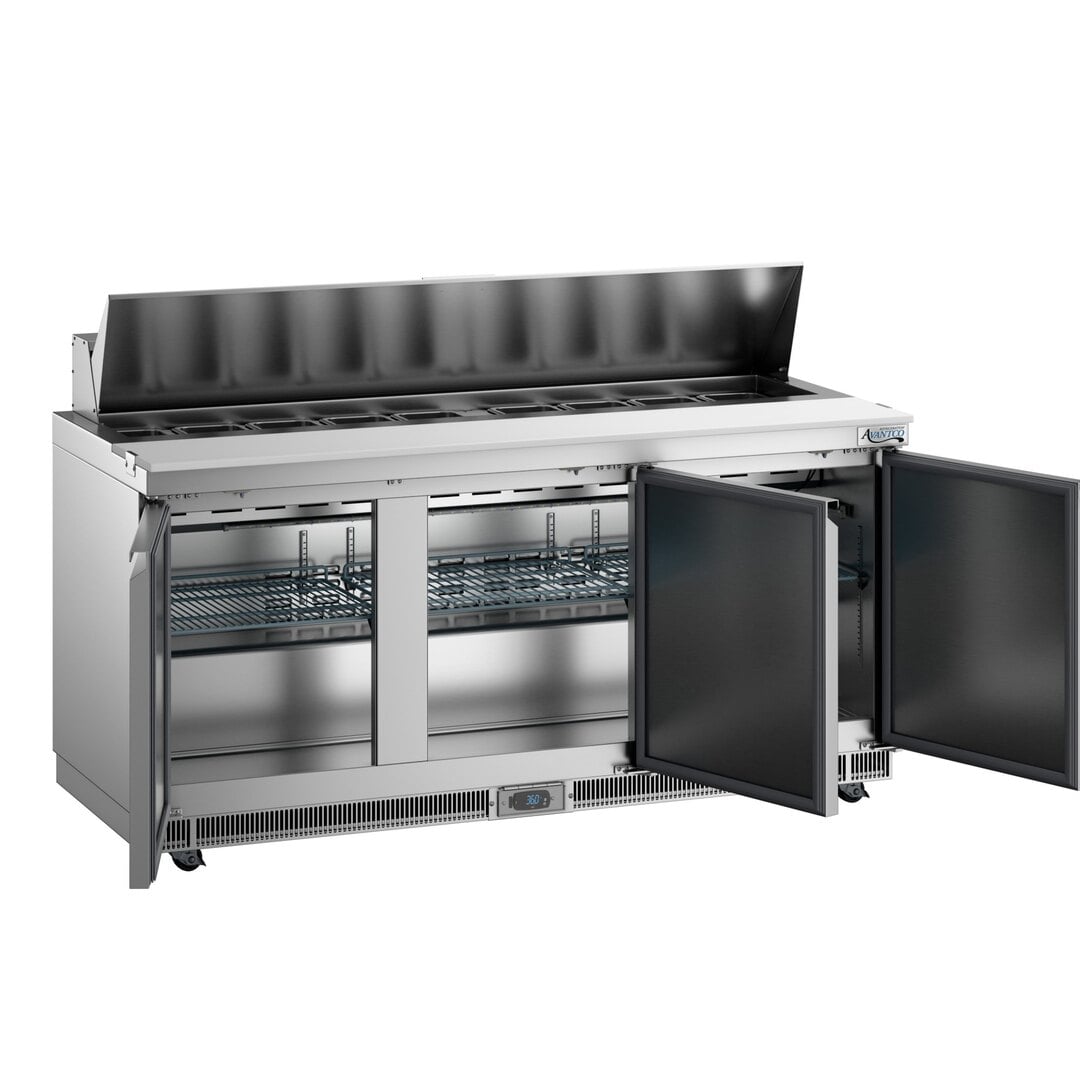 3 Door Front Breathing Cutting Top Refrigerated Sandwich Prep Table
