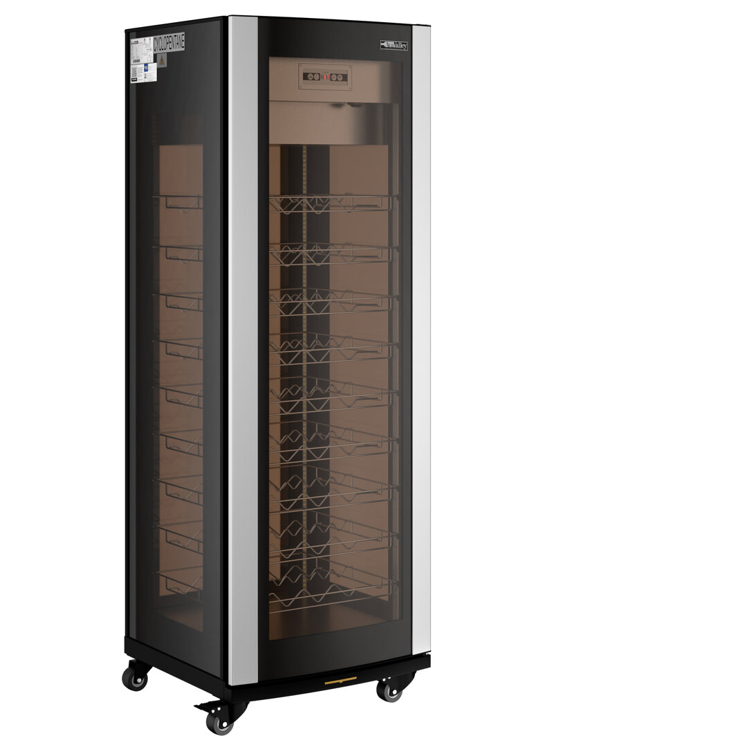 Single Section 81-Bottle Glass-Sided Wine Merchandiser Single Section 81-Bottle Glass-Sided Wine Merchandiser