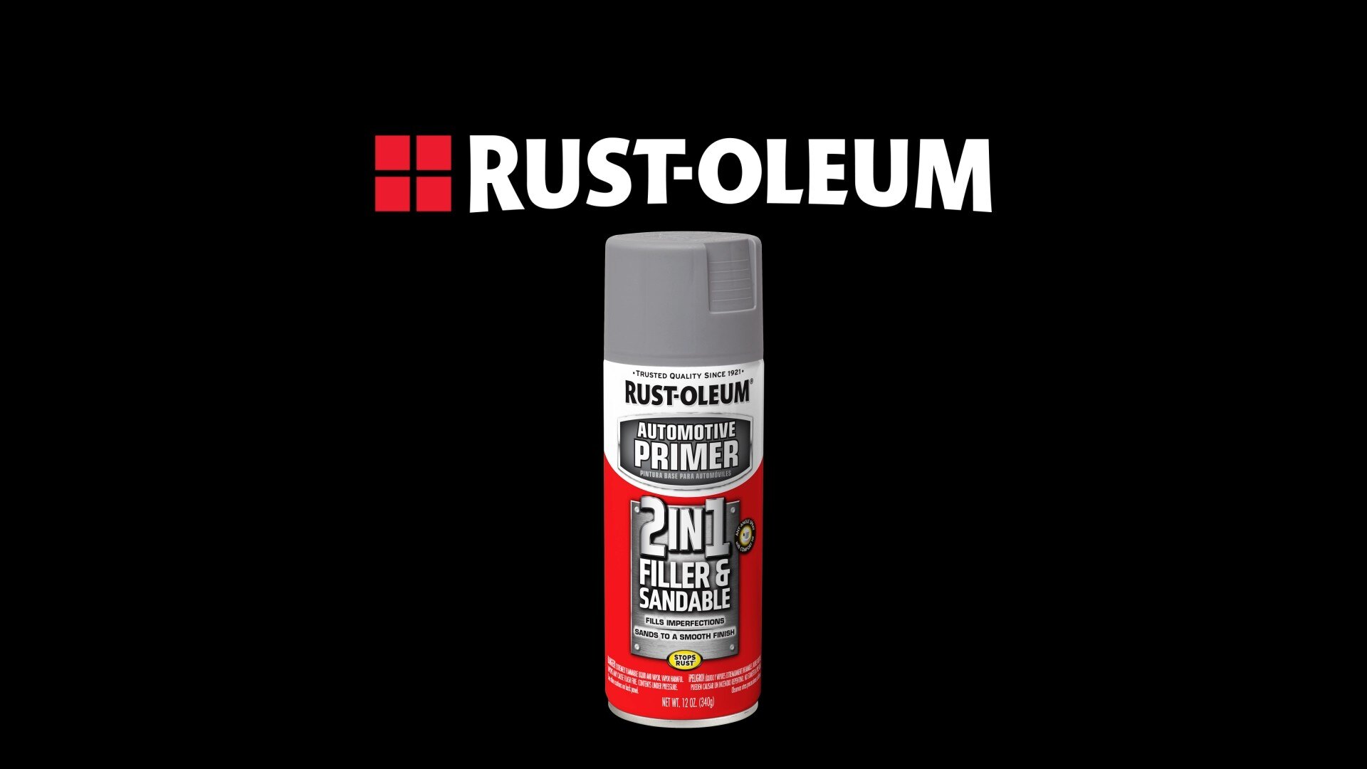 Rust-Oleum 11 oz. Flat Gray Automotive Filler Primer Spray 249279