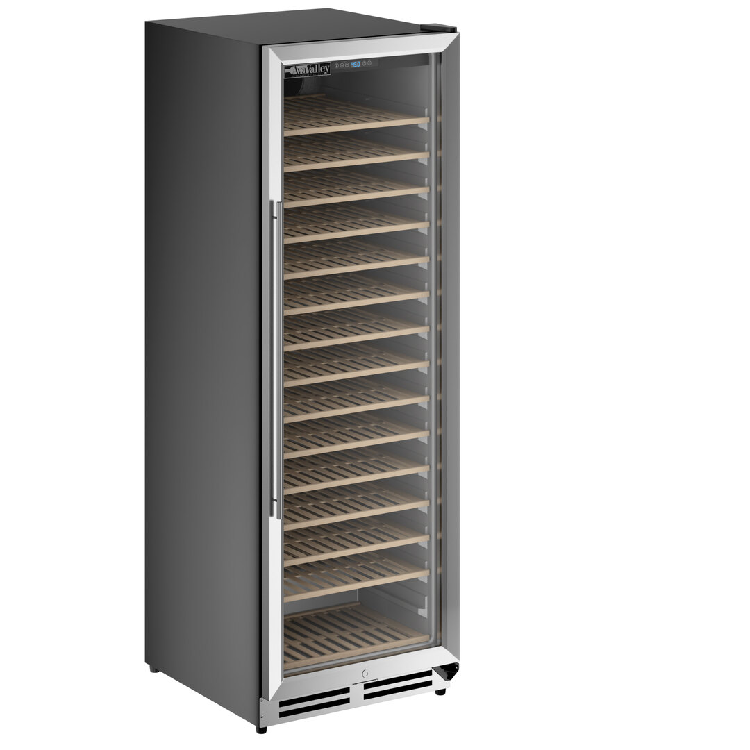 Single Temperature Full Glass Door Commercial Wine Cooler