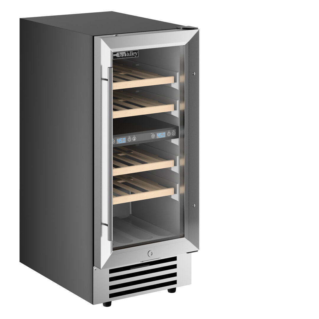 Dual Temperature Full Glass Door Commercial Wine Cooler