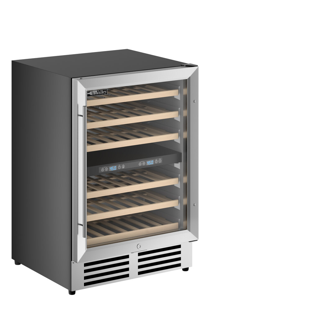 Dual Temperature Full Glass Door Commercial Wine Cooler