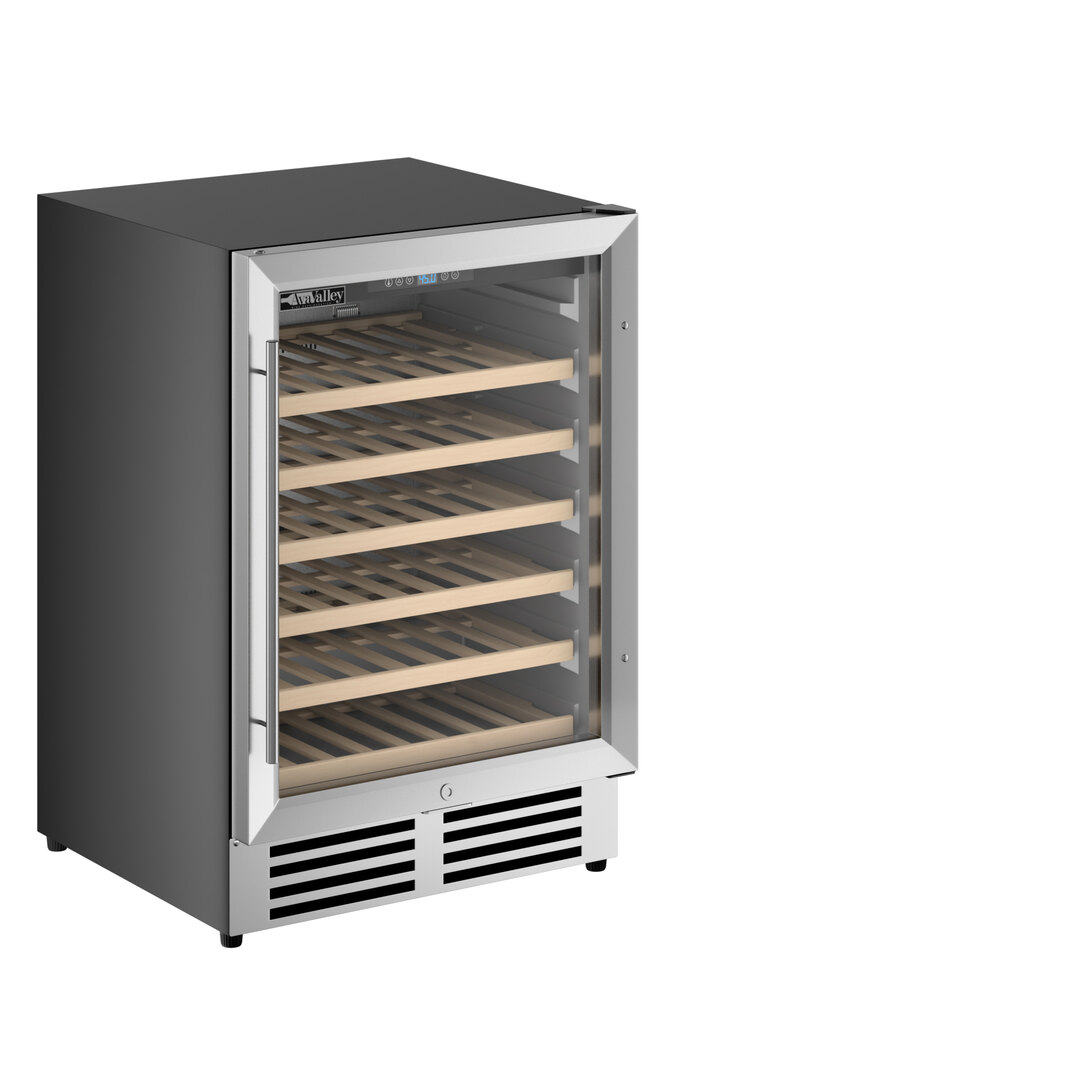 Single Temperature Full Glass Door Commercial Wine Cooler