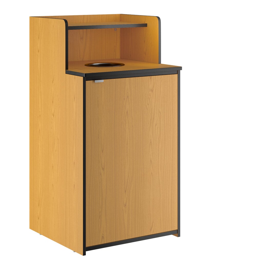 Waste 32 Gallon Natural Waste Receptacle Enclosure with Drop Hole