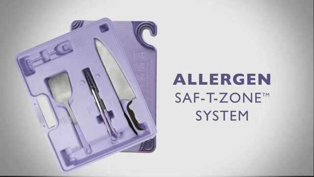 Purple Color Coded Kitchen Tools San Jamar Allergen Saf-T-Zone System ...