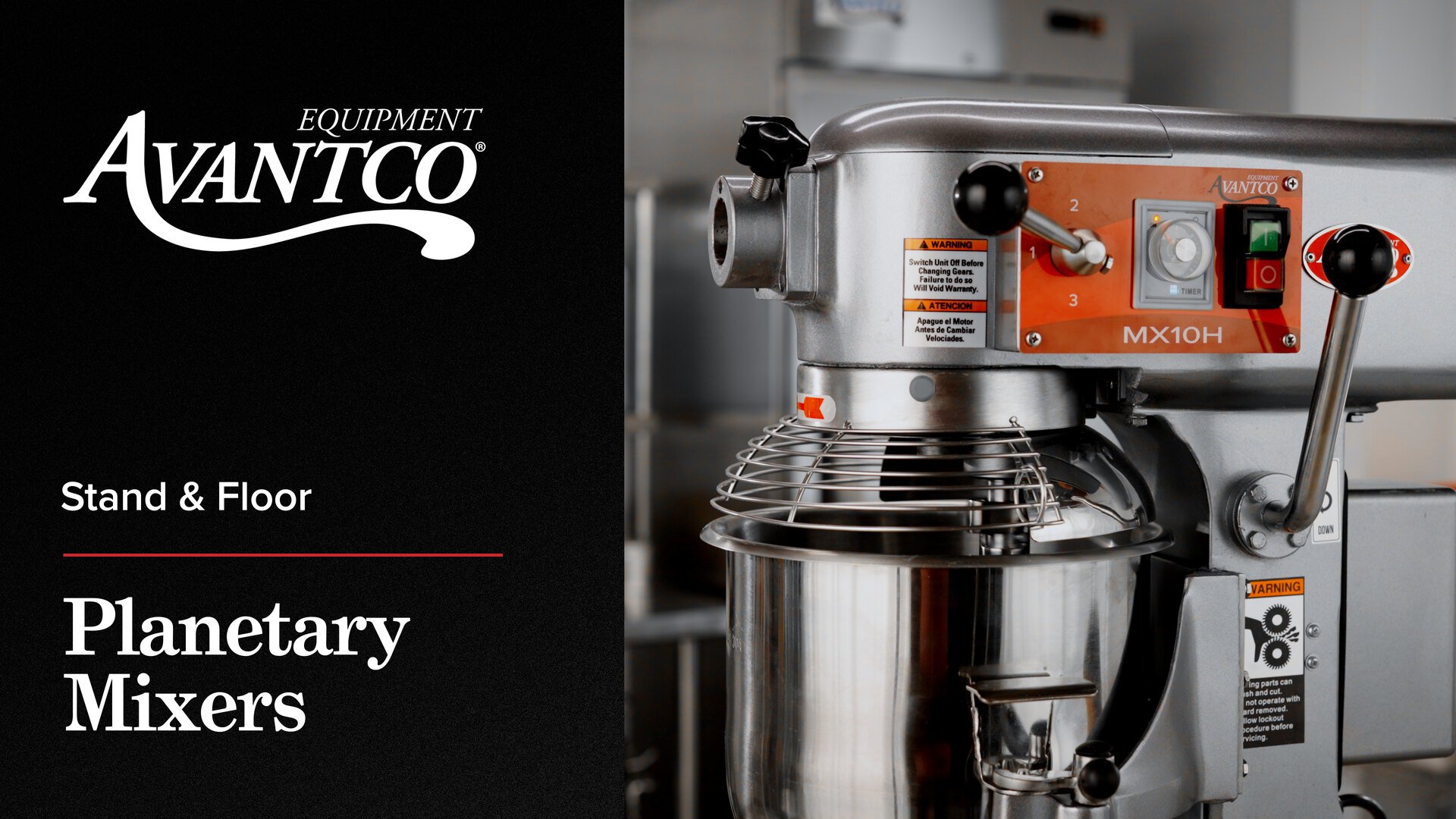 Avantco MX20 20 Qt. Planetary Stand Mixer with Guard & Standard Accessories  - 120V, 1 1/2 hp