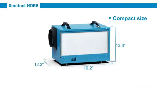 AlorAir Sentinel HD55 Blue Commercial-Grade Dehumidifier - 115V