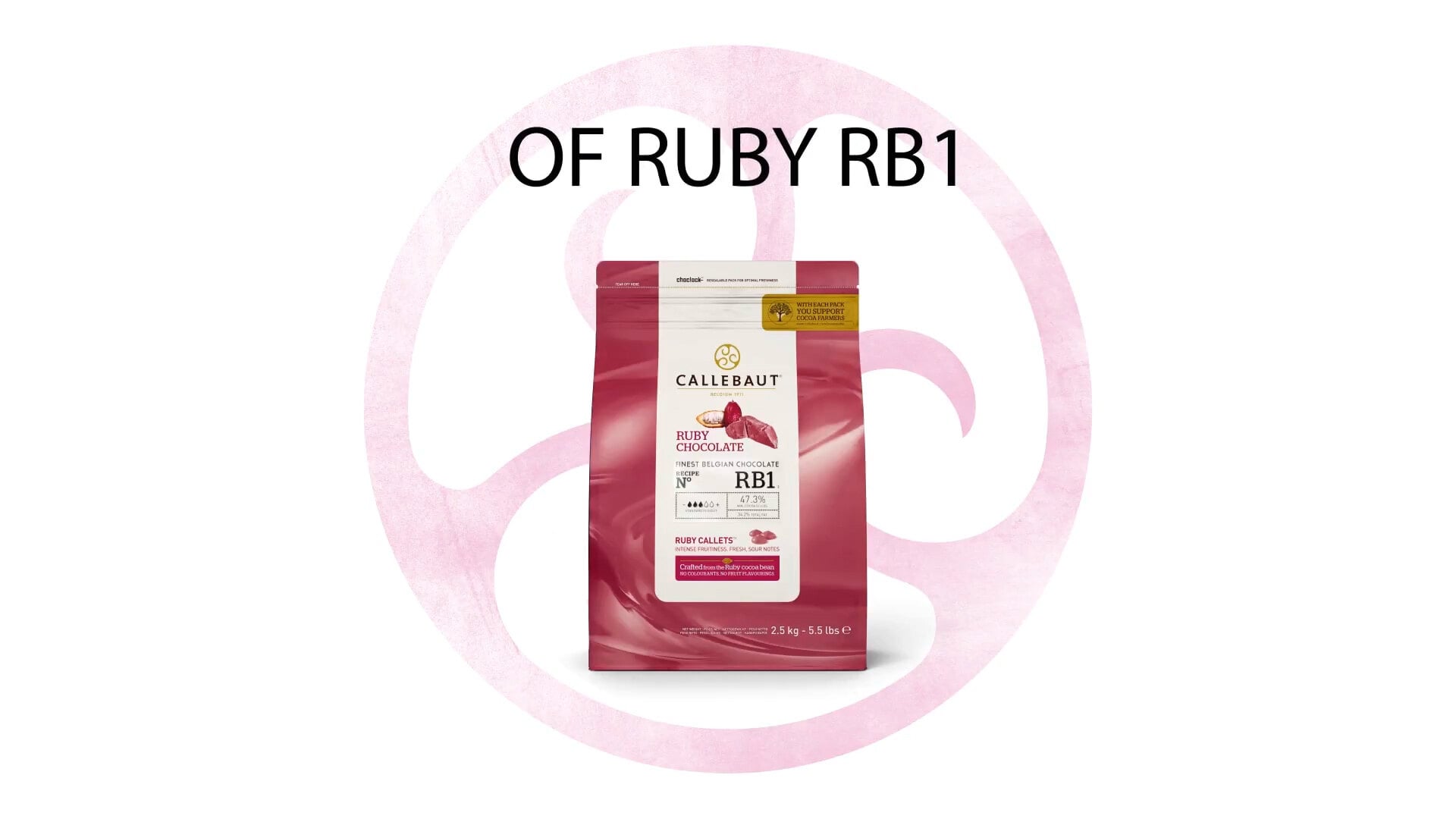Callebaut RB2 Ruby Couverture Callets™ 5.5 lb