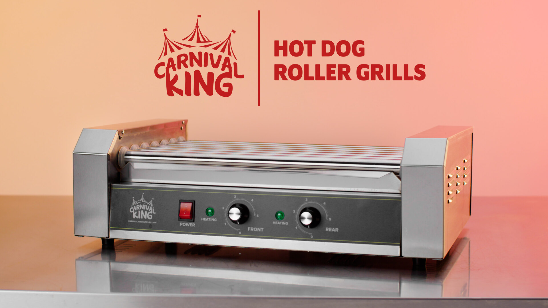 HDRG12 12 Hot Dog Roller Grill with 5 Rollers - 120V, 650W