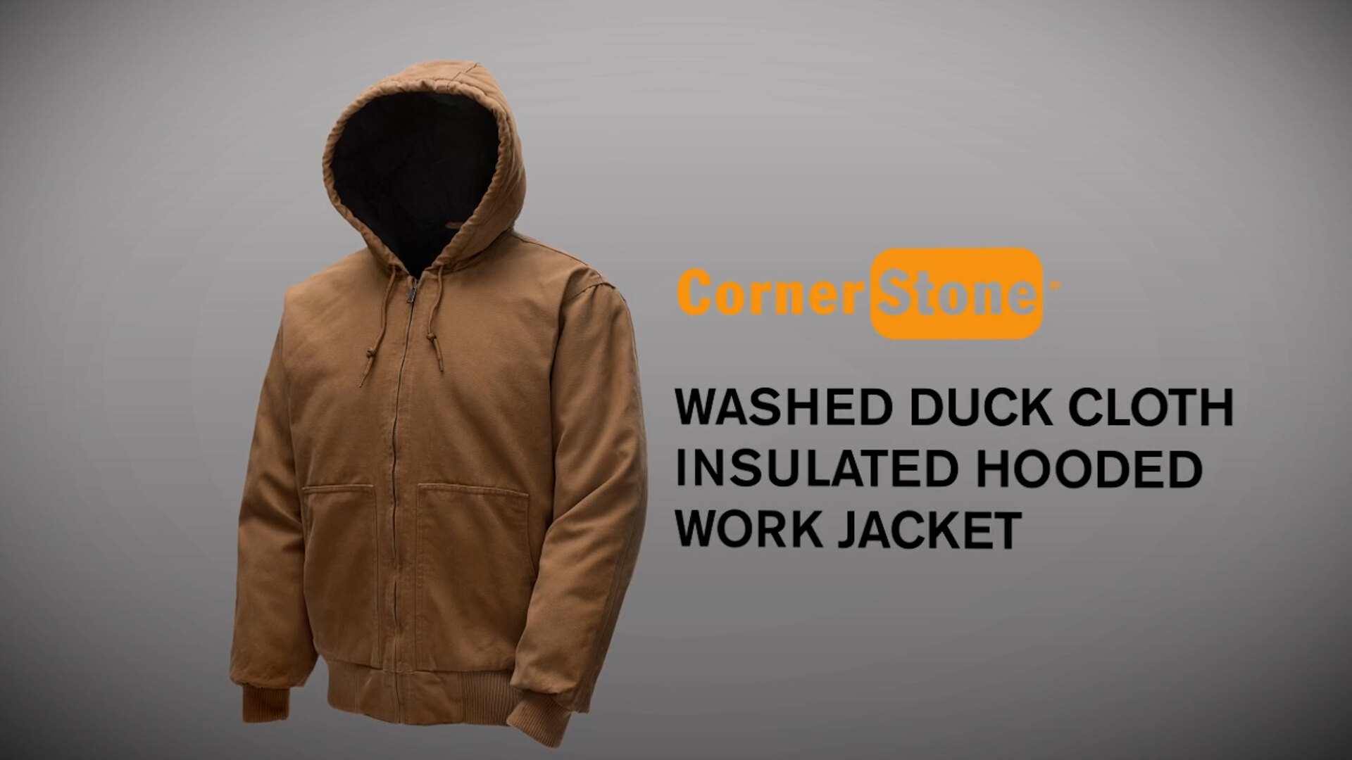 CornerStone CSJ41 Unisex Customizable Black Washed Duck Cloth