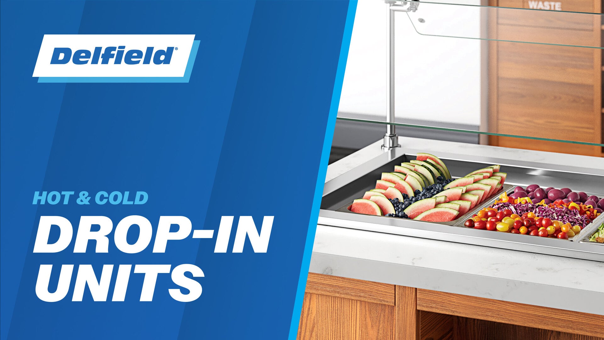 Delfield N8643P Three Pan Drop-In Cold / Hot Food Well