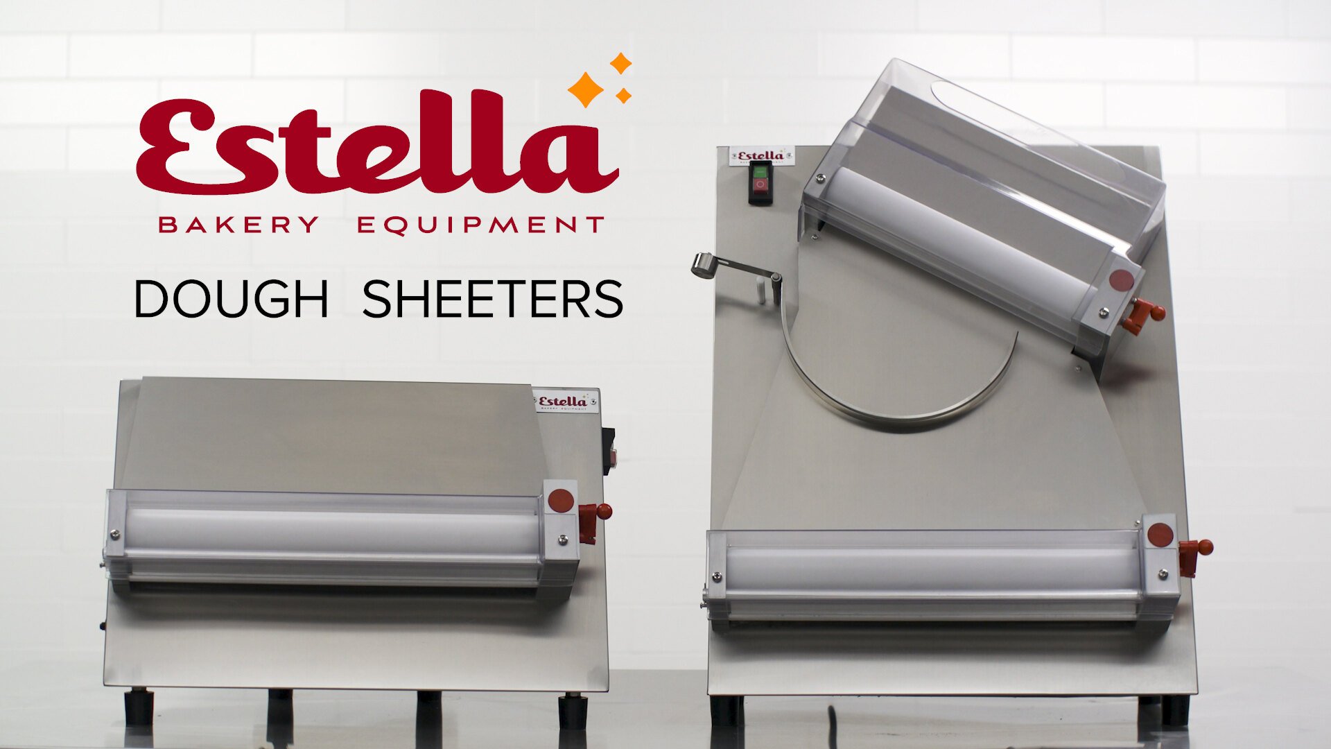 Estella EDS18D 18 Countertop Two Stage Dough Sheeter - 120V, 1/2 HP