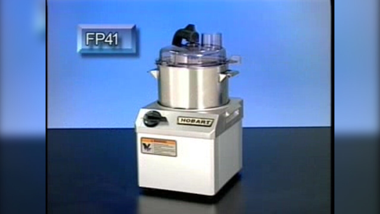 Hobart FP41-1 4 Qt. Stainless Steel Batch Bowl Food Processor - 3/4 hp