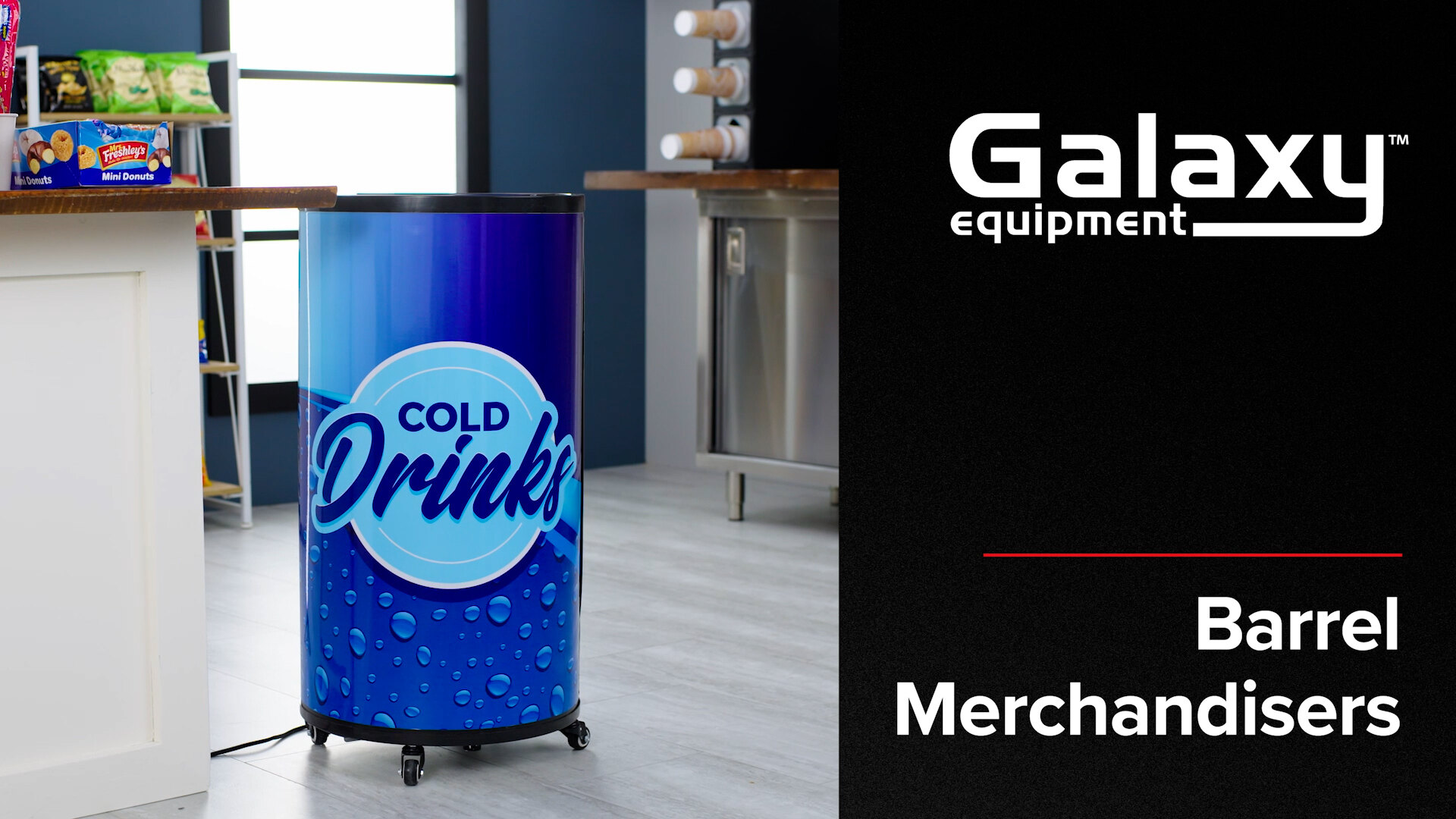 Galaxy BMF3-FT Wrapped Barrel Merchandiser Freezer - 2.5 cu. ft.