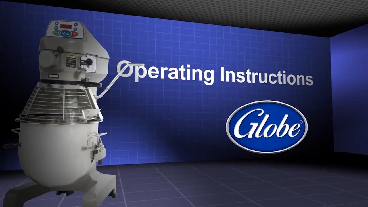 Globe SP30P 30 Qt. Planetary Floor Pizza Mixer with Guard