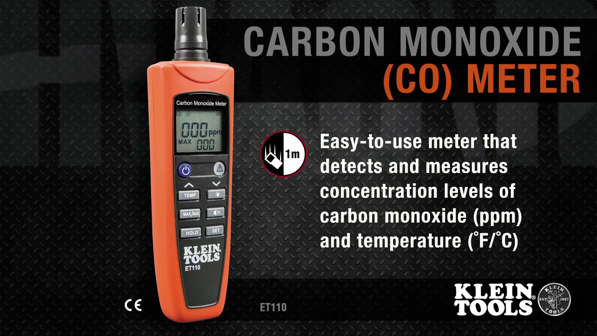 クラインツールet110 Carbon Monoxideメーター Klein Tools ET110 CO Meter, Carbon Monoxide Tester and Detector
