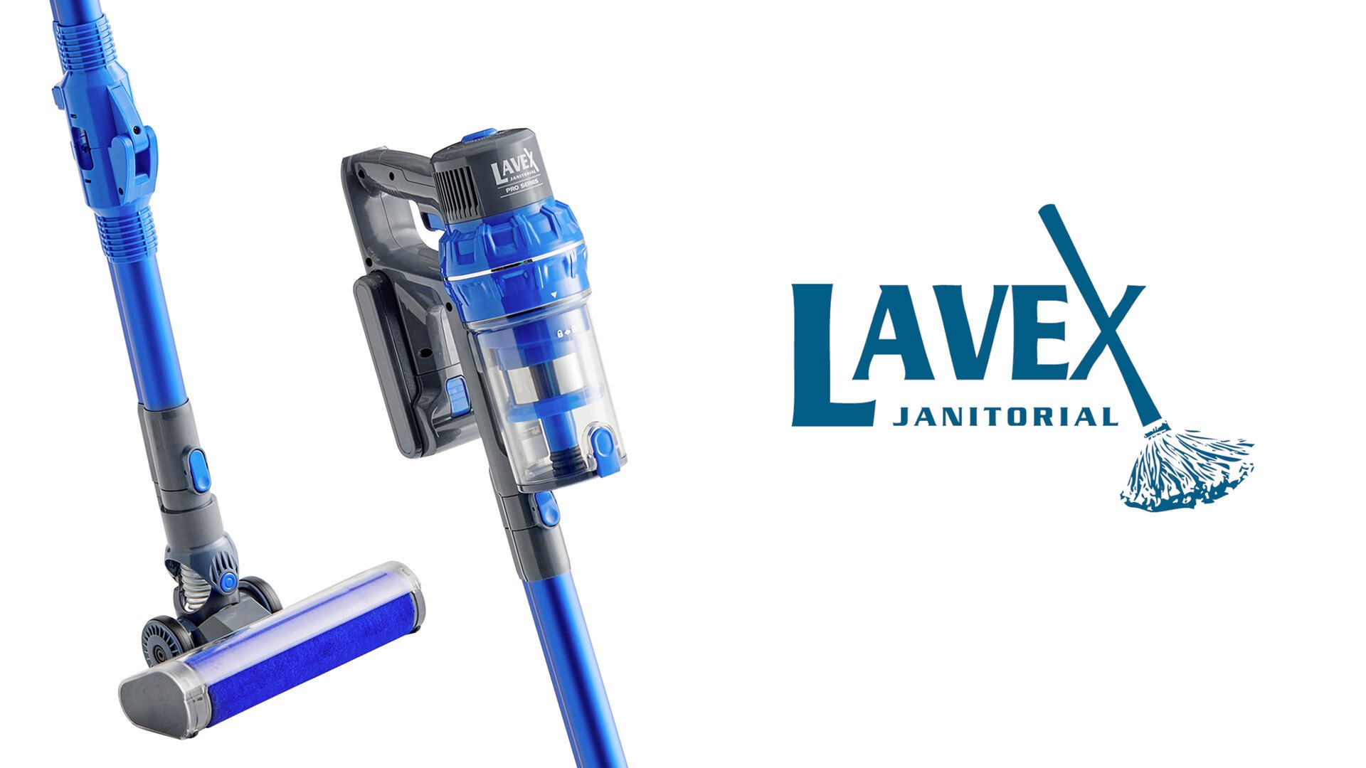 Lavex Convertible Blue Cordless Stick Vacuum with 2.0Ah Battery