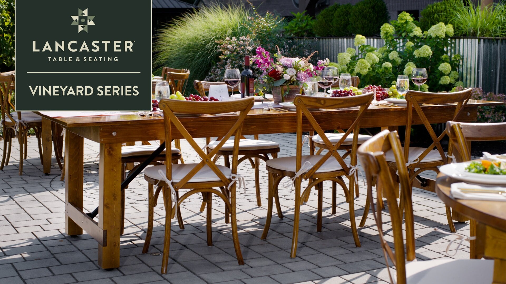 Vineyard Smokey Black Wood Cross Back Chair