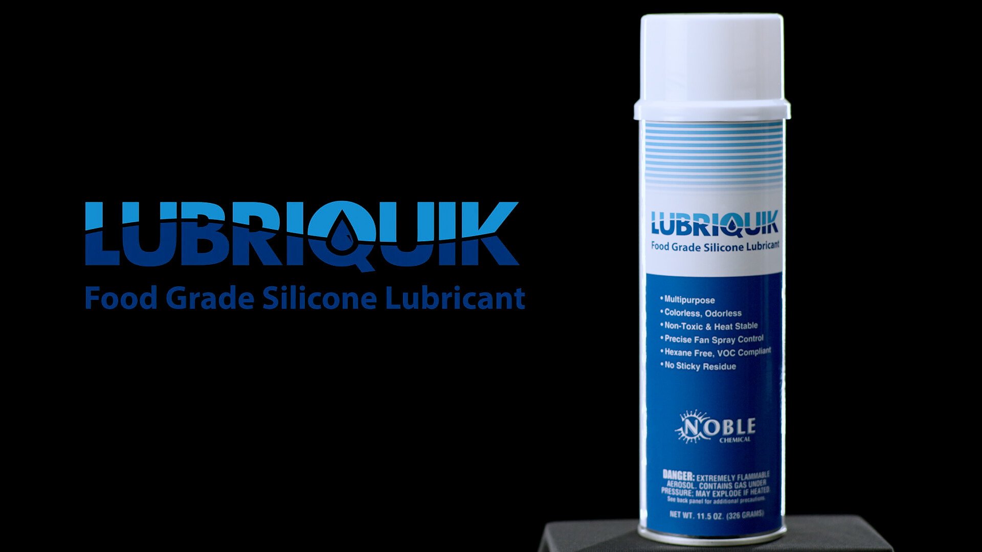 Noble Chemical Lubriquik 11.5 oz. Food Grade Ready-to-Use Aerosol Si-Dry  Silicone Lubricant (AMR A329)