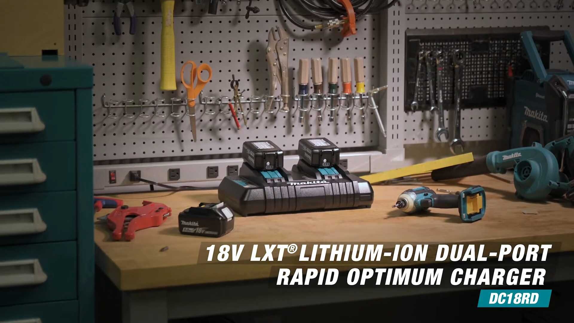 Makita 18V LXT Dual Port Rapid Optimum Charger Overview Video