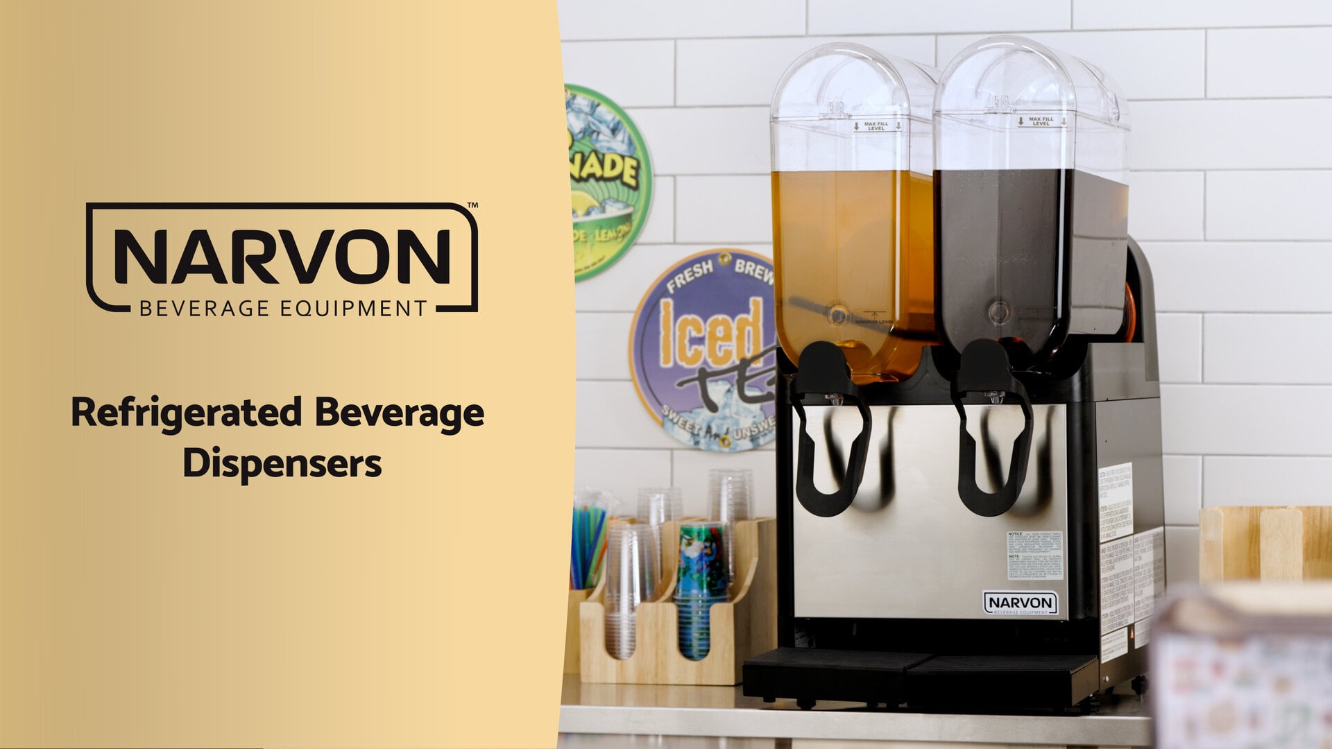 Triple 5 Gallon Bowl Refrigerated Beverage Dispenser - 115V