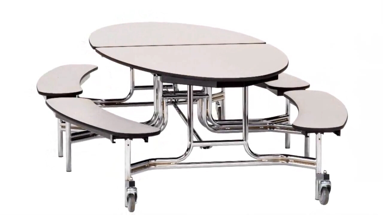National Public Seating MTFB12 12 Foot Mobile Cafeteria
