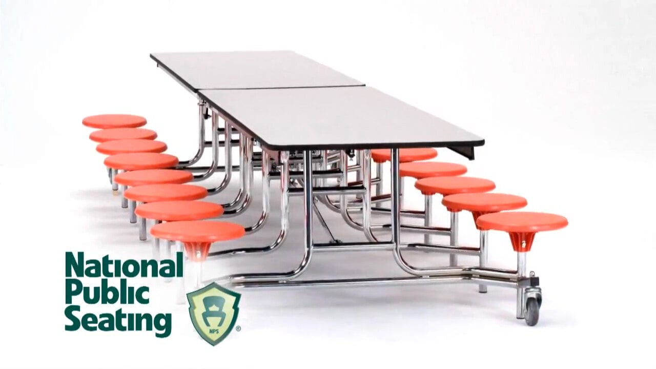 National Public Seating MTS1216-MDPEPC 12' Mobile MDF Cafeteria